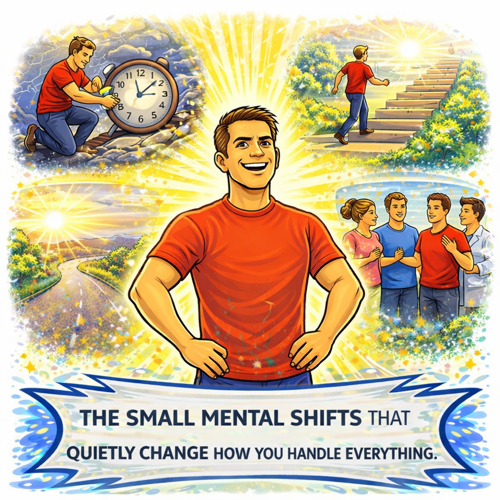 Coach Abe explaining how small mental shifts in thinking and interpretation influence behavior, decisions, and long-term results